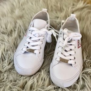 GUESS White Low-Top Sneakers